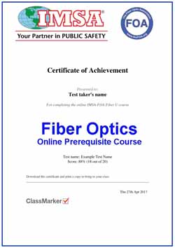 Fiber U Certificate